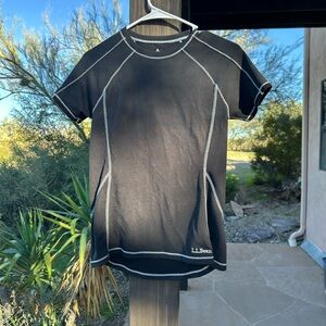 L.L. Bean Black mid weight T-shirt base layer